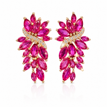 Pink Marquise Bloom Earrings